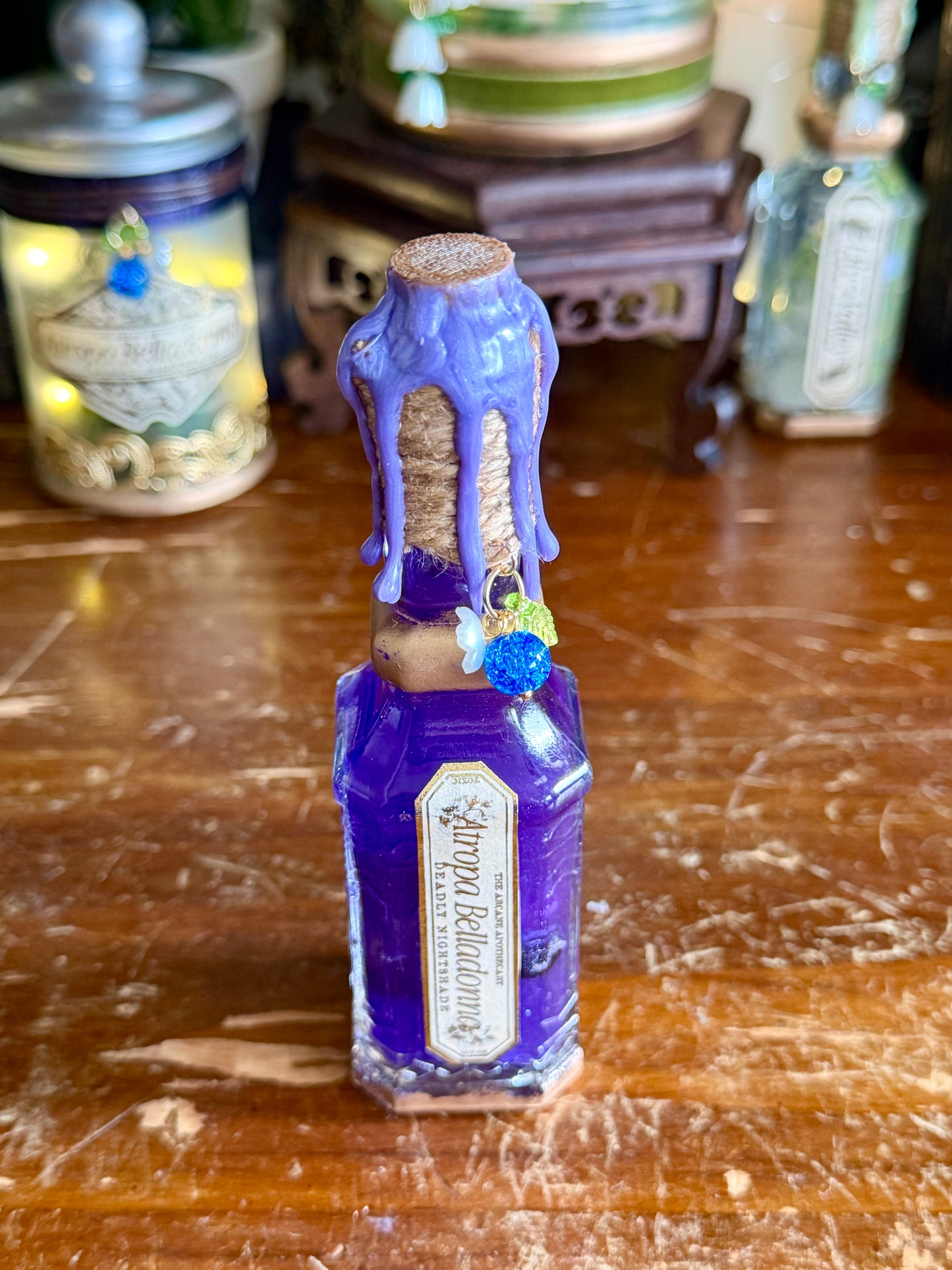 Mini Belladonna Replica Poison Potion | Decorative Apothecary Display Bottle