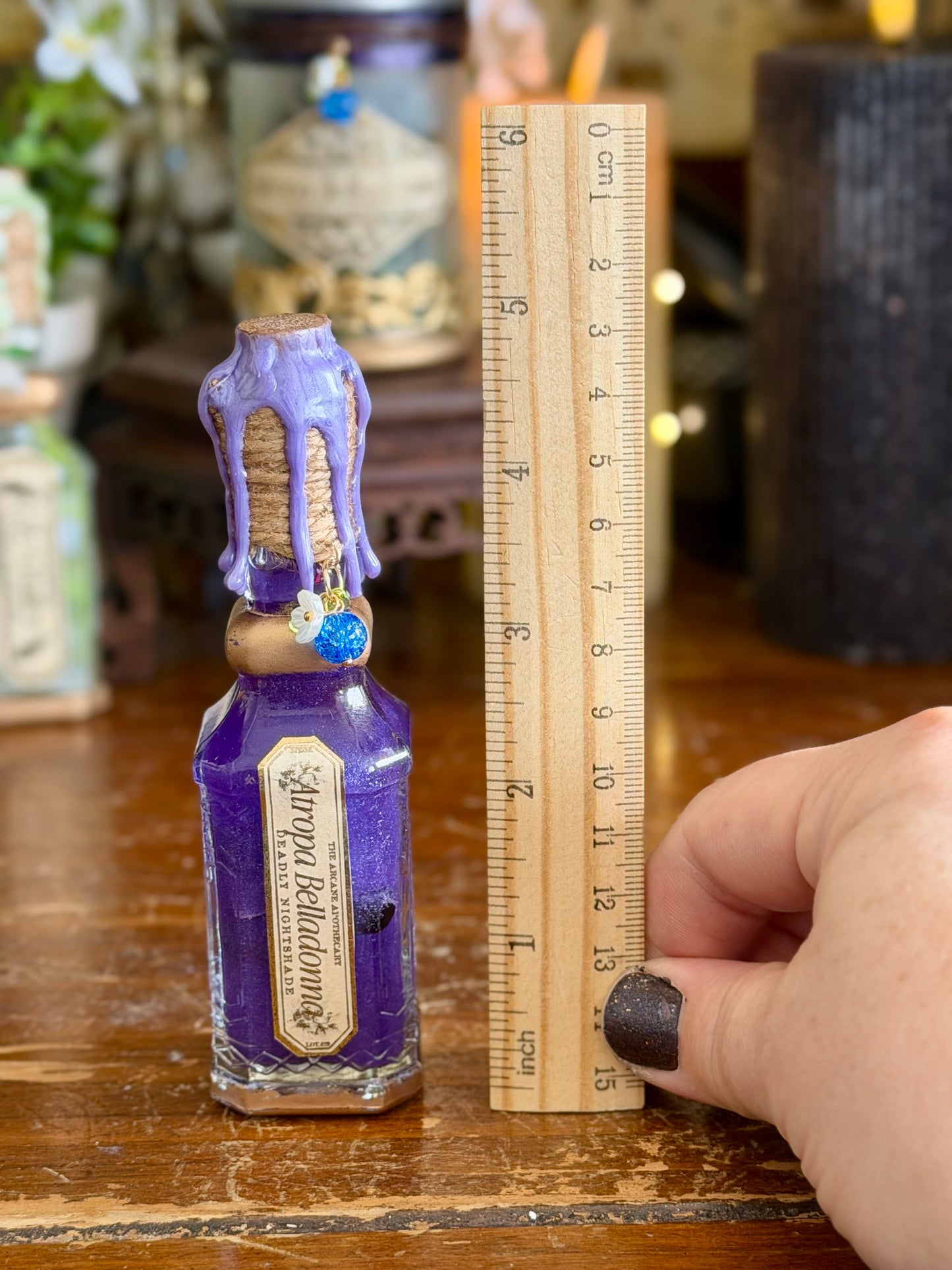 Mini Belladonna Replica Poison Potion | Decorative Apothecary Display Bottle