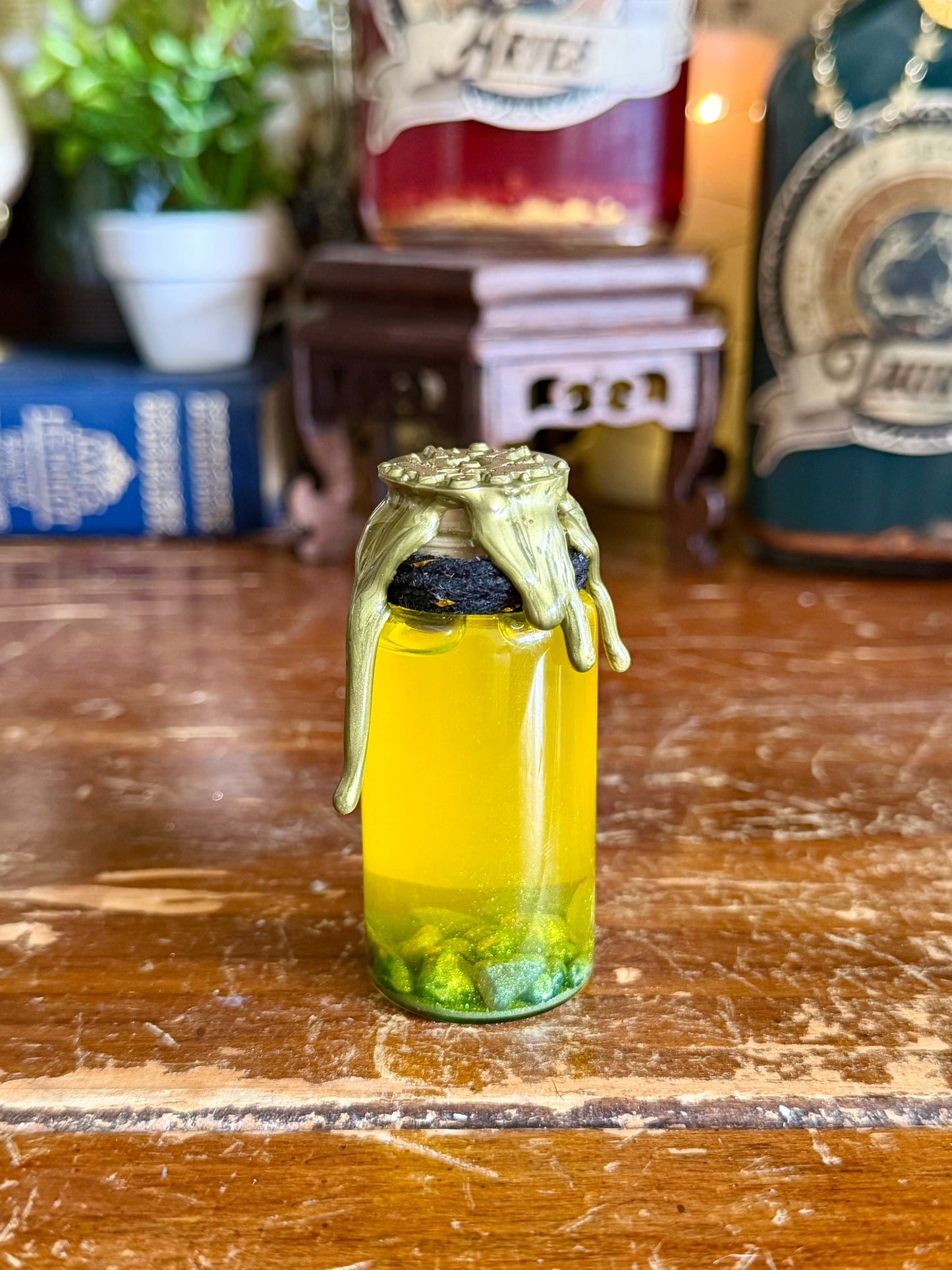 Mini Zodiac Gemini Potion Collectible | Astrology Decor | Witchy Display Bottle