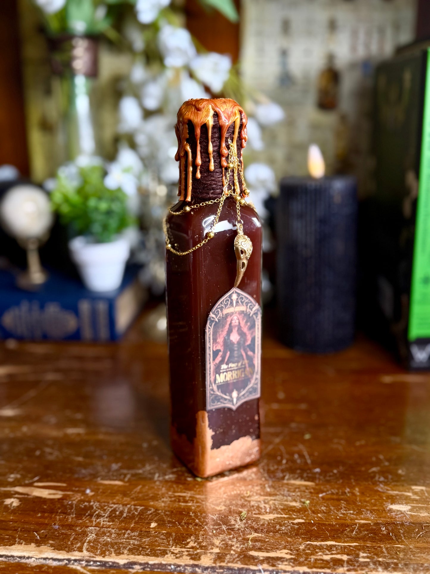 Goddess Decor | The Fury Of The Morrigan Potion | Devotional Witch Altar Deity Display Bottle