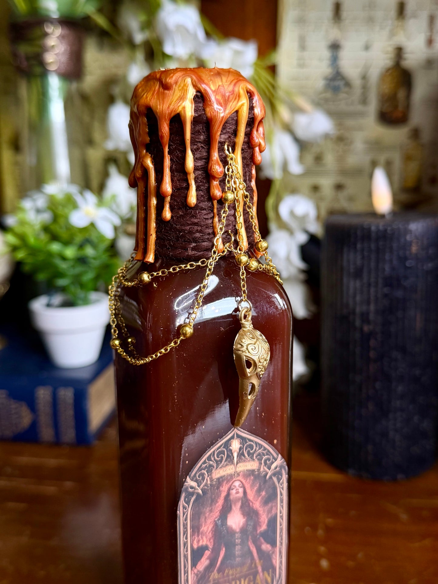 Goddess Decor | The Fury Of The Morrigan Potion | Devotional Witch Altar Deity Display Bottle