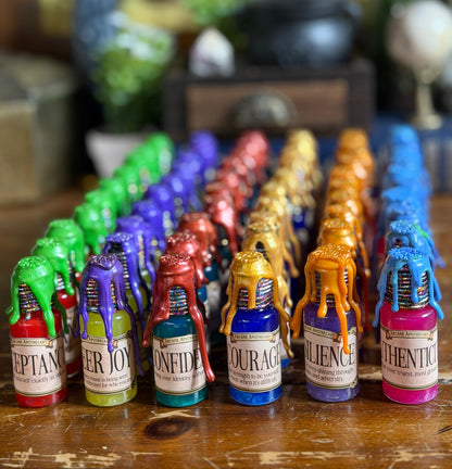 Pride Mini Emotion Potion | LGBTQ Pride Gift | Crystal Potion Fidget Vial | Queer Dopamine Decor | Witchy Pride Collectible