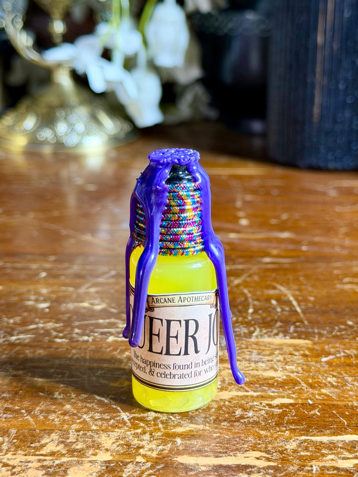Pride Mini Emotion Potion | LGBTQ Pride Gift | Crystal Potion Fidget Vial | Queer Dopamine Decor | Witchy Pride Collectible
