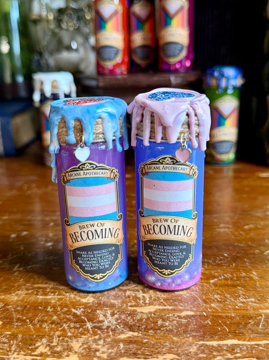Brew of Becoming Potion | Trans Pride Decor | Transgender Gift | LGBTQ Display Potion