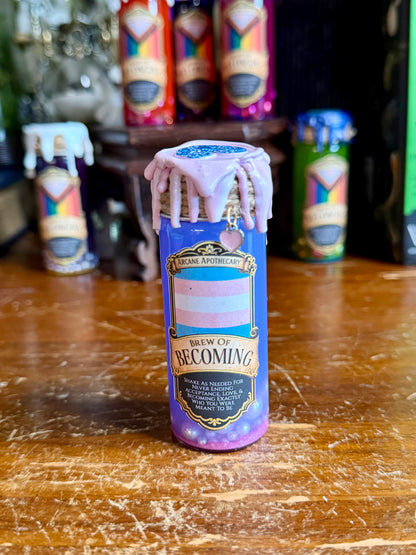 Brew of Becoming Potion | Trans Pride Decor | Transgender Gift | LGBTQ Display Potion