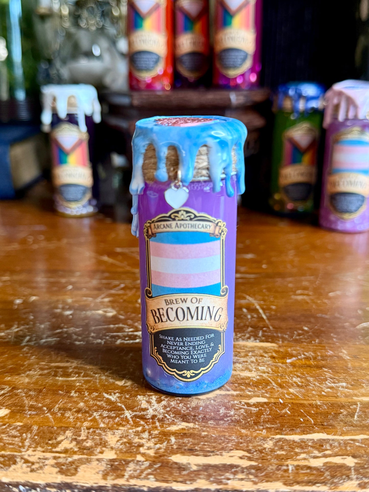 Brew of Becoming Potion | Trans Pride Decor | Transgender Gift | LGBTQ Display Potion