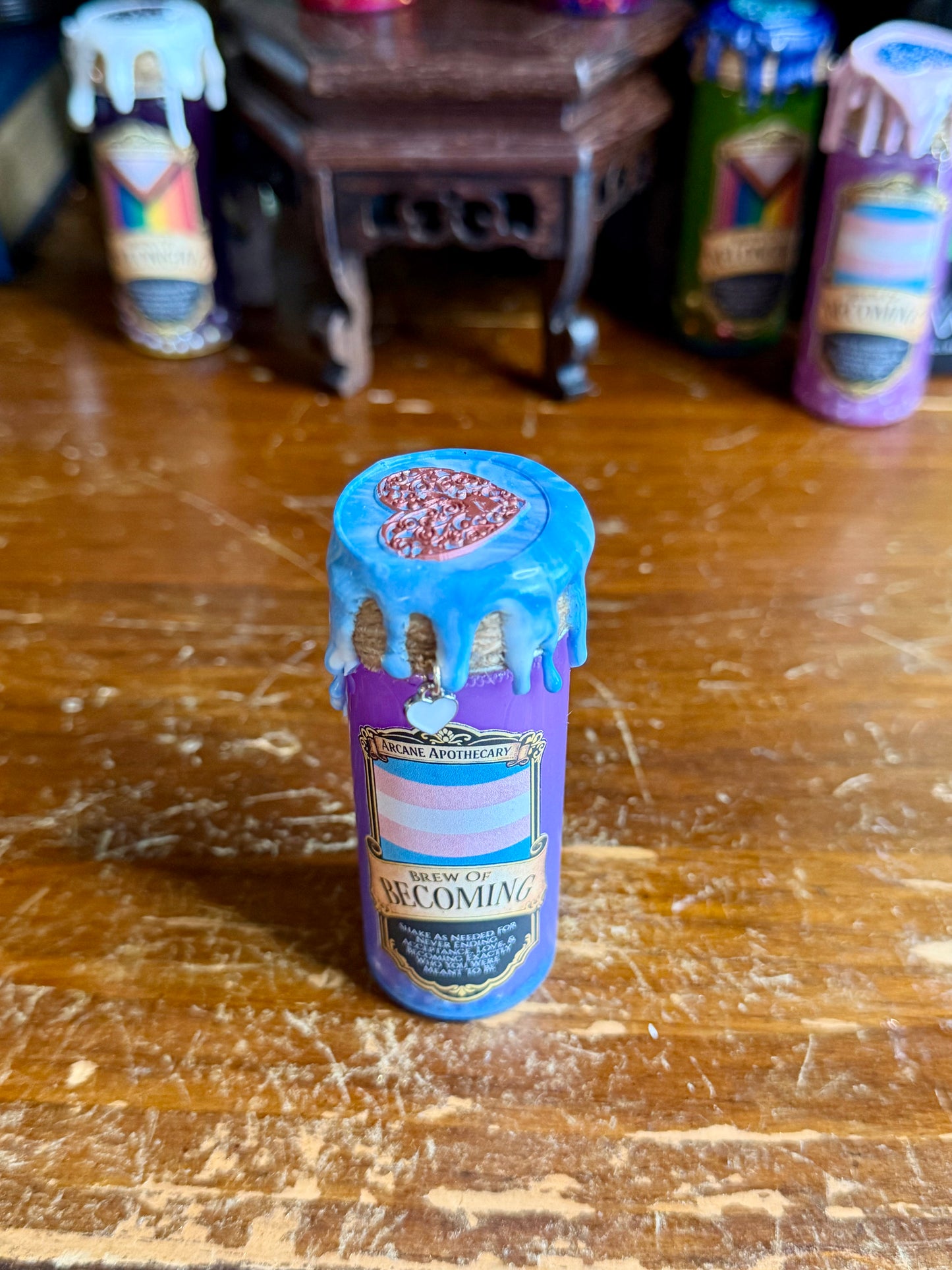 Brew of Becoming Potion | Trans Pride Decor | Transgender Gift | LGBTQ Display Potion