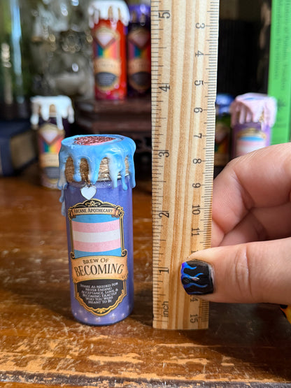 Brew of Becoming Potion | Trans Pride Decor | Transgender Gift | LGBTQ Display Potion