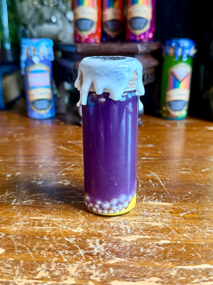 Brew of Belonging Purple to Yellow | LGBTQ Pride Decor | Custom Pride Charm | Handmade Queer Gift | Magical Display Bottle