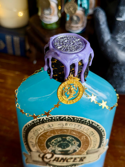 Zodiac Cancer Potion Collectible | Astrology Decor | Witchy Display Bottle
