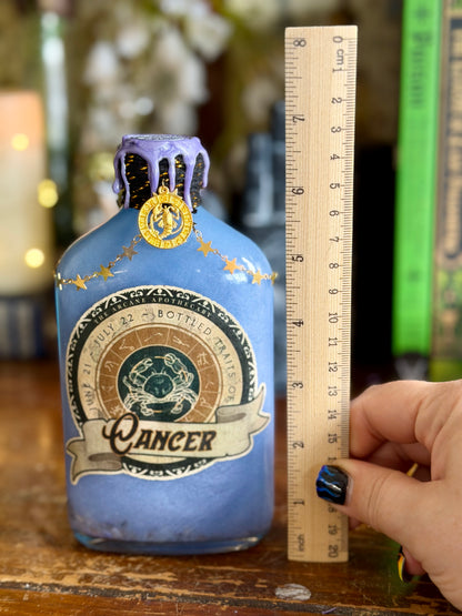 Zodiac Cancer Potion Collectible | Astrology Decor | Witchy Display Bottle