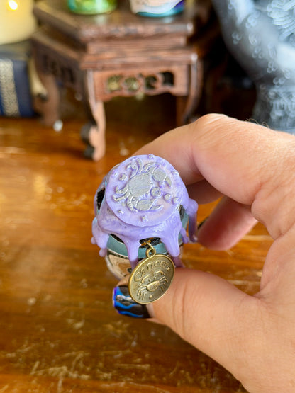 Mini Zodiac Cancer Potion Collectible | Astrology Decor | Witchy Display Bottle