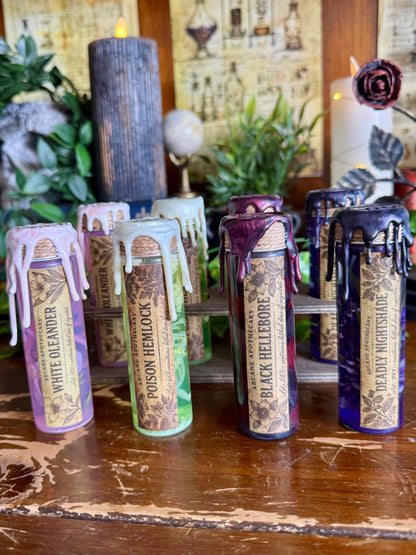 Poison Garden | Black Helebore Mini Potion | Dark Academia Display Bottle