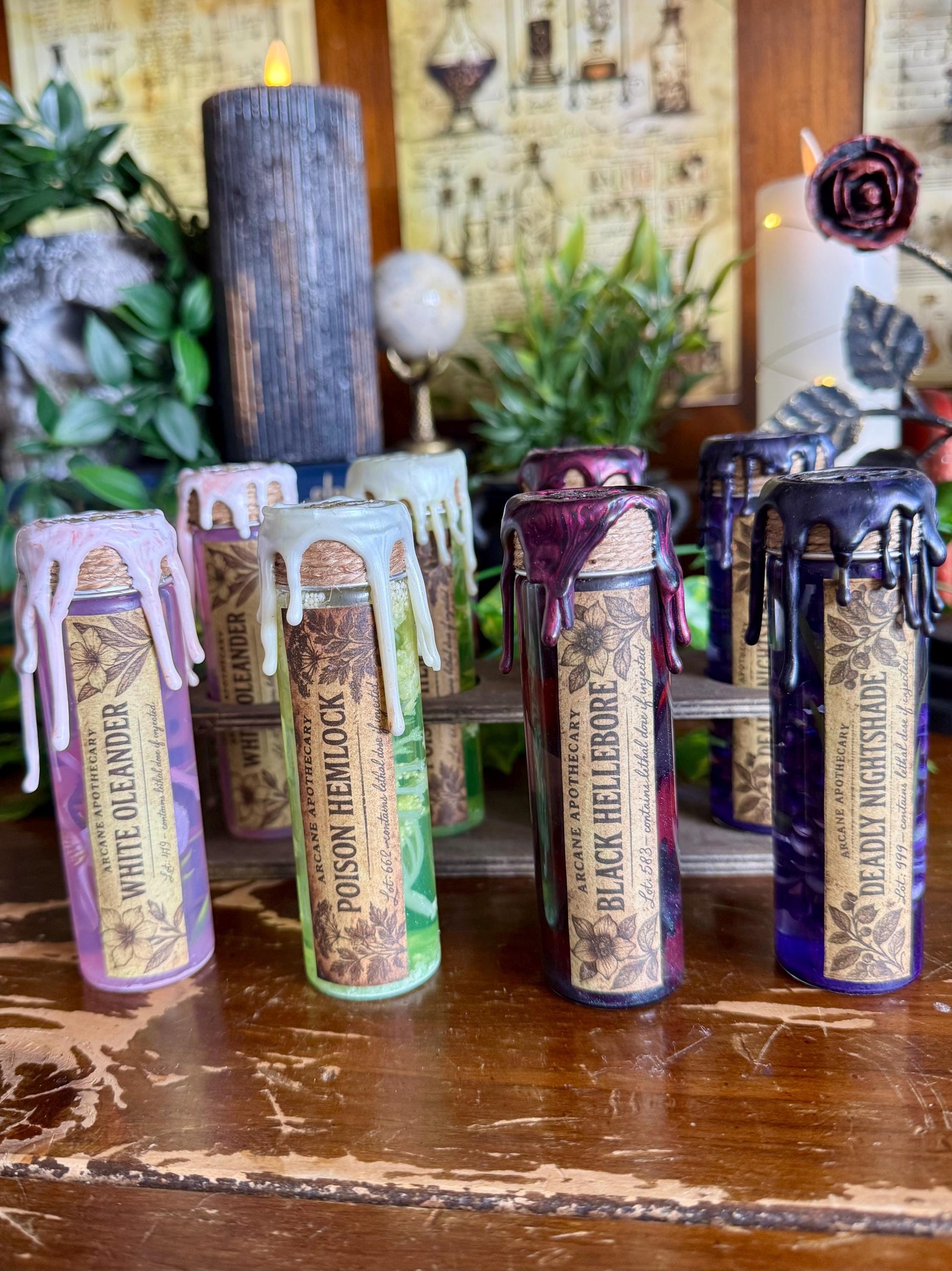 Poison Garden | Poison Hemlock Mini Potion | Dark Academia Display Bottle
