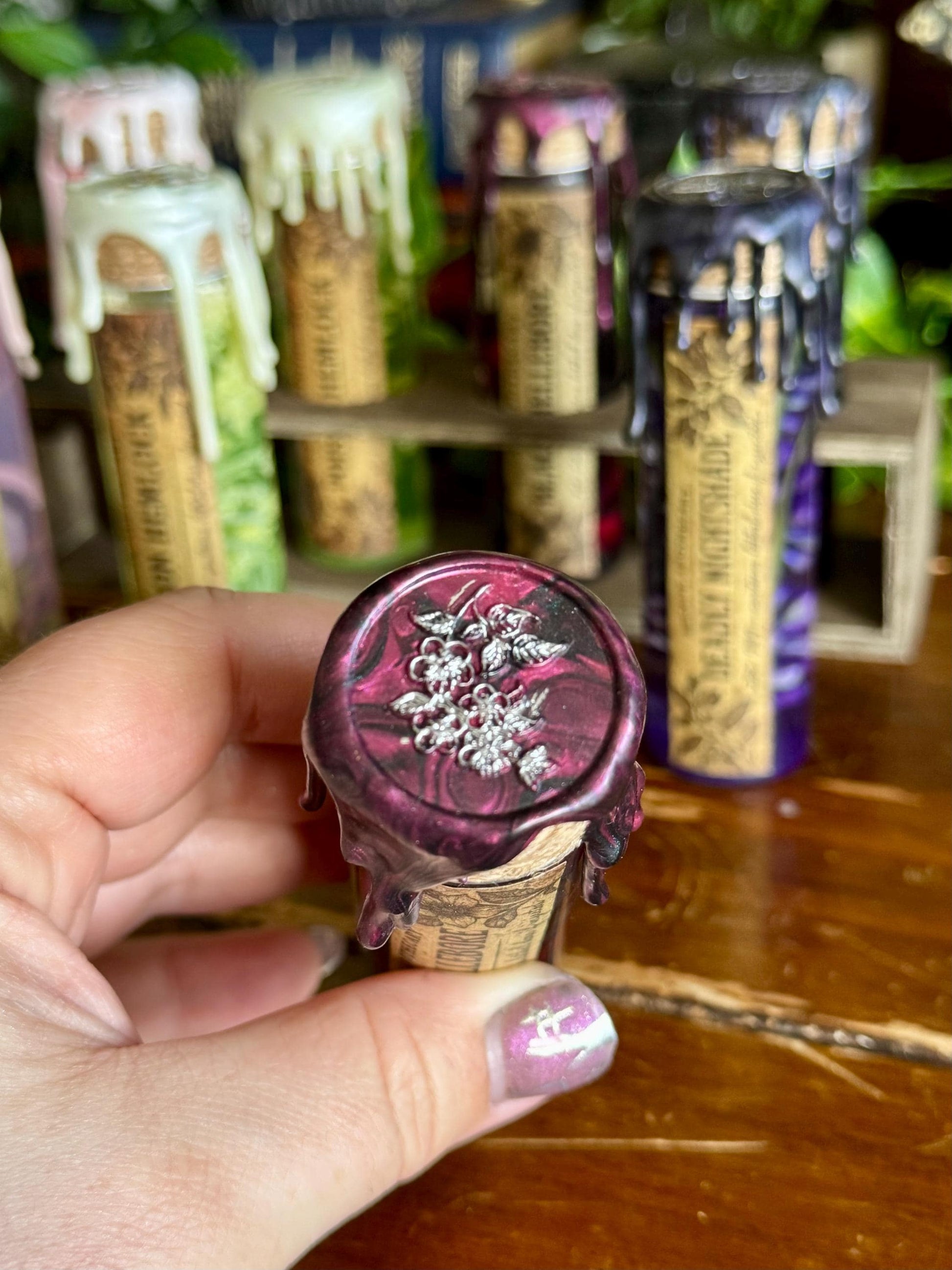 Poison Garden | Black Helebore Mini Potion | Dark Academia Display Bottle