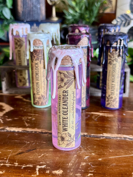 Poison Garden | White Oleander Mini Potion | Dark Academia Display Bottle