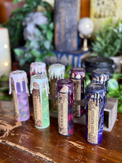 Poison Garden | Black Helebore Mini Potion | Dark Academia Display Bottle