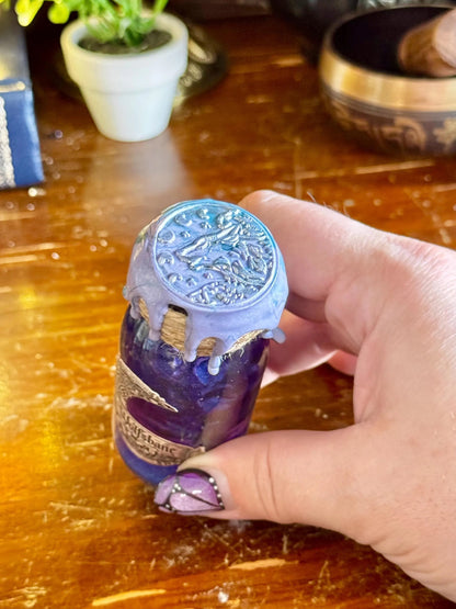 Wolfsbane Mini Decorative Potion Collectible | Historical Poison | Purple Wolf Moon Fidget Bottle