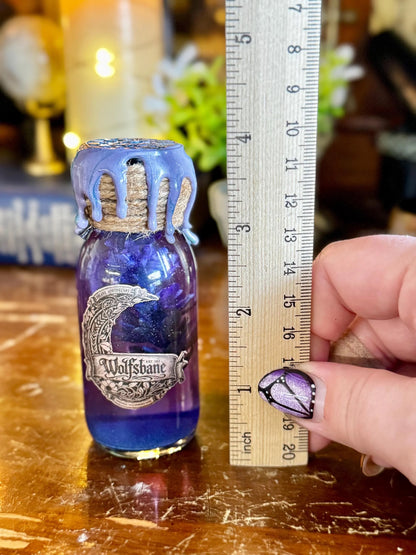 Wolfsbane Mini Decorative Potion Collectible | Historical Poison | Purple Wolf Moon Fidget Bottle