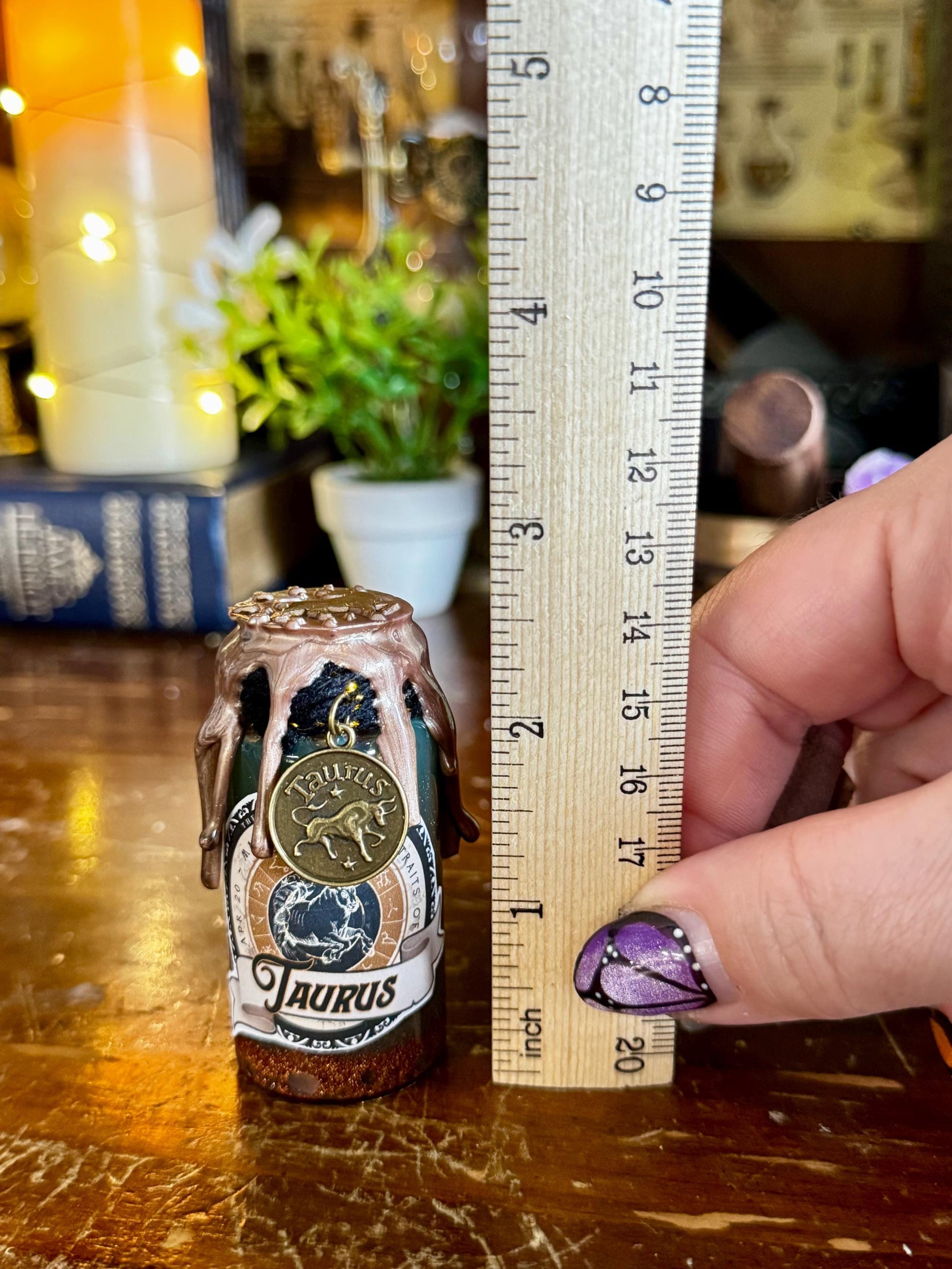 Mini Zodiac Taurus Potion Collectible | Astrology Decor | Witchy Display Bottle