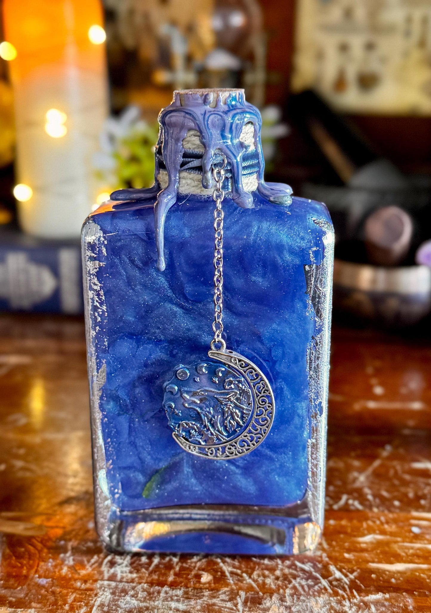 Wolfsbane Decorative Potion Collectible | Historical Poison | Purple Witchy Wolf Moon Display Bottle