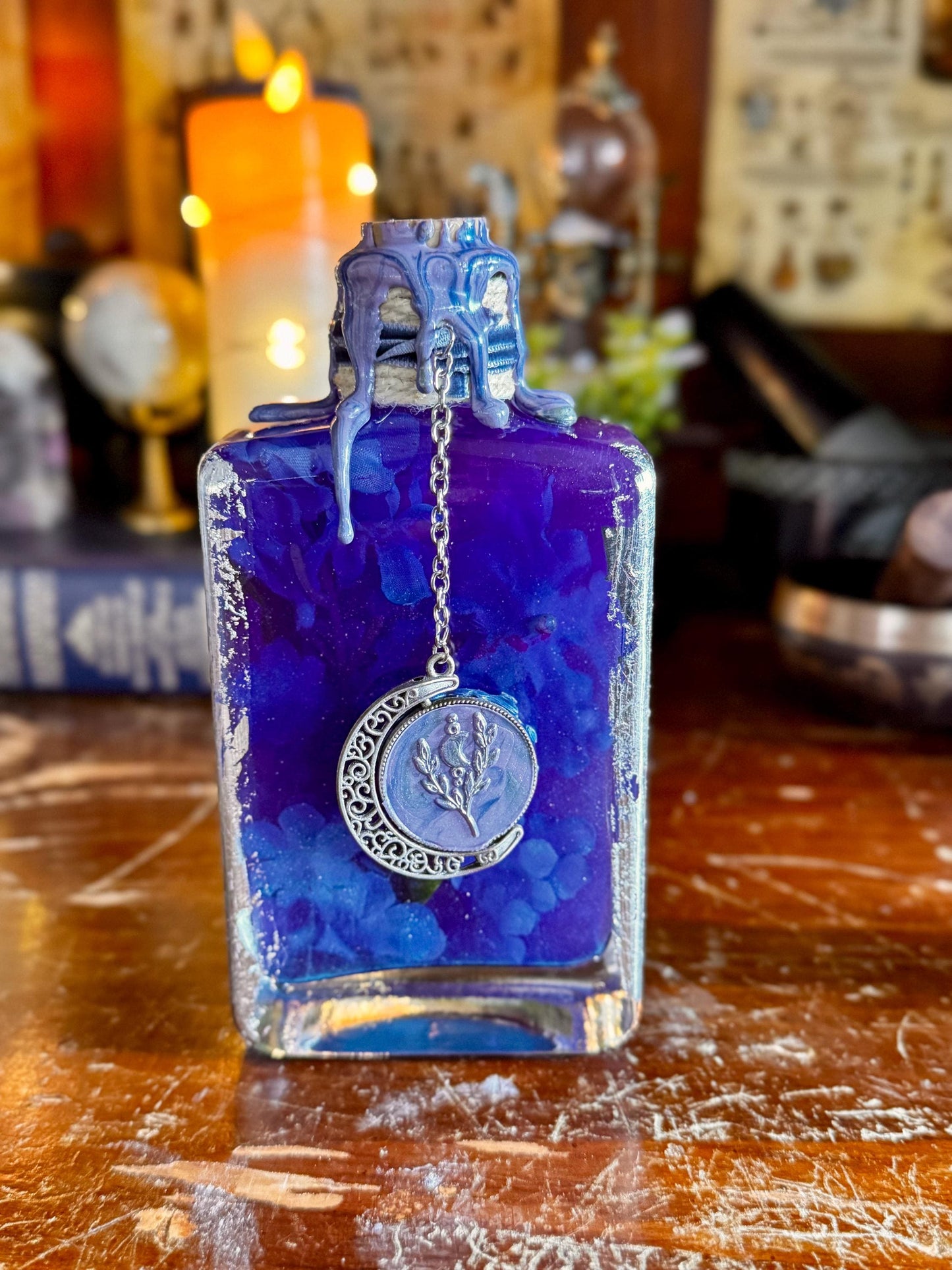 Wolfsbane Decorative Potion Collectible | Historical Poison | Purple Witchy Wolf Moon Display Bottle