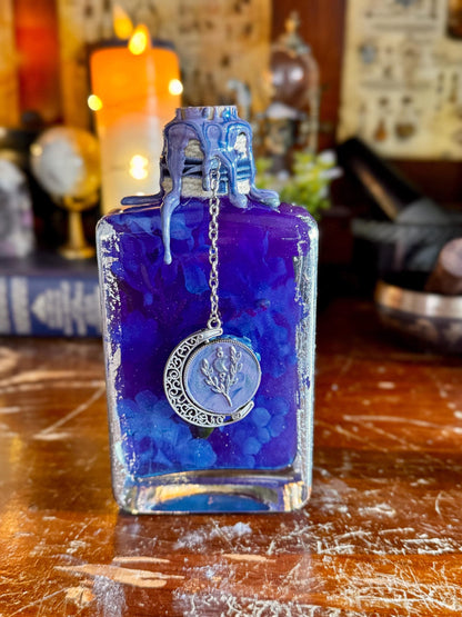 Wolfsbane Decorative Potion Collectible | Historical Poison | Purple Witchy Wolf Moon Display Bottle