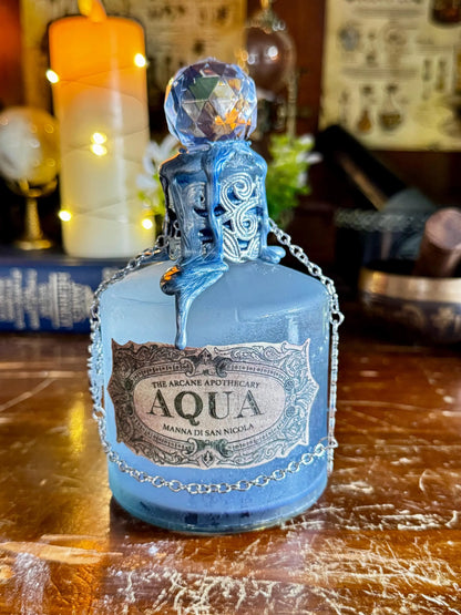 Aqua Tofana Replica Decorative Potion Collectible | Historical Poison | Frosted Aged Display Bottle