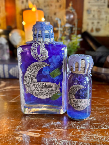 Wolfsbane Mini Decorative Potion Collectible | Historical Poison | Purple Wolf Moon Fidget Bottle