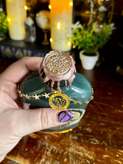 Zodiac Taurus Potion Collectible | Astrology Decor | Witchy Display Bottle