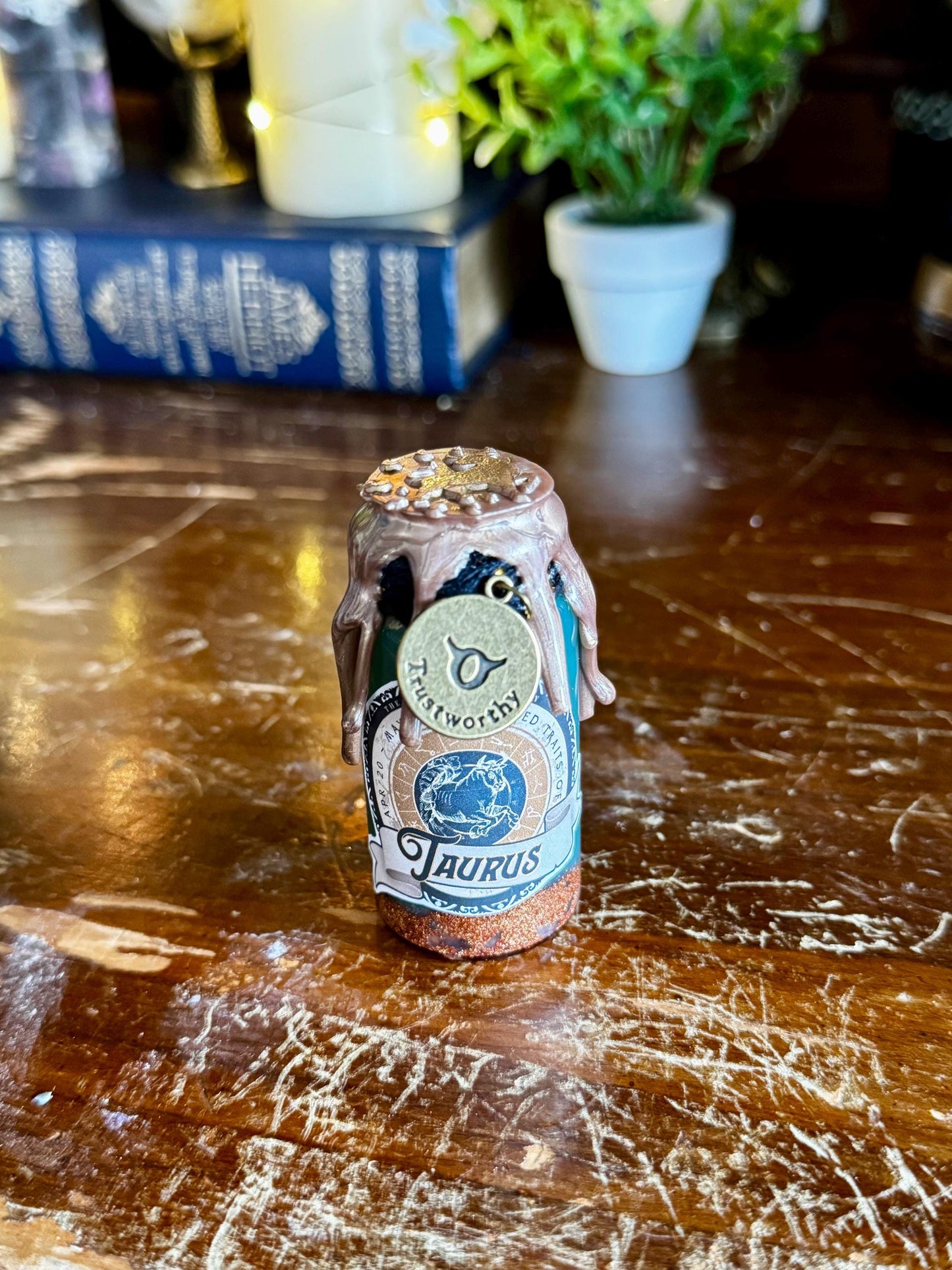Mini Zodiac Taurus Potion Collectible | Astrology Decor | Witchy Display Bottle