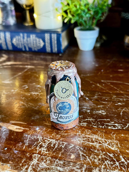 Mini Zodiac Taurus Potion Collectible | Astrology Decor | Witchy Display Bottle