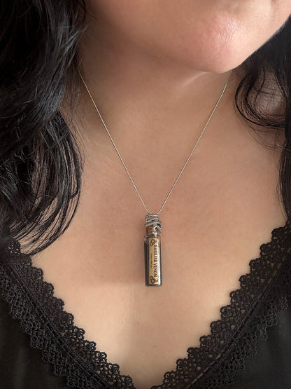 Basilisk Venom Potion Pendant | Wearable Fantasy Potion Necklace | Vial Snake Serpent Jewelry