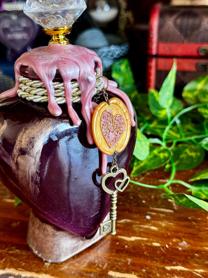 Love Potion | Decorative Swirling Heart Bottle | Romantic Display Apothecary Decor