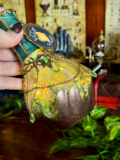 Bottled Will-O'-The-Wisps Light Up Fairy Potion | Glowing Witchy Decor | Woodland Fae Display Bottle