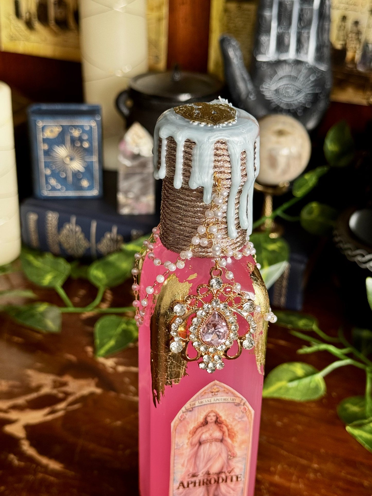 Goddess Decor | The Passion of Aphrodite Potion | Devotional Witch Altar Deity Display Bottle