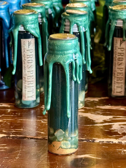 Pocket Spell Prosperity Potion | Green Aventurine Crystal | Witchcraft Altar Decor | Abundance Ritual Jar