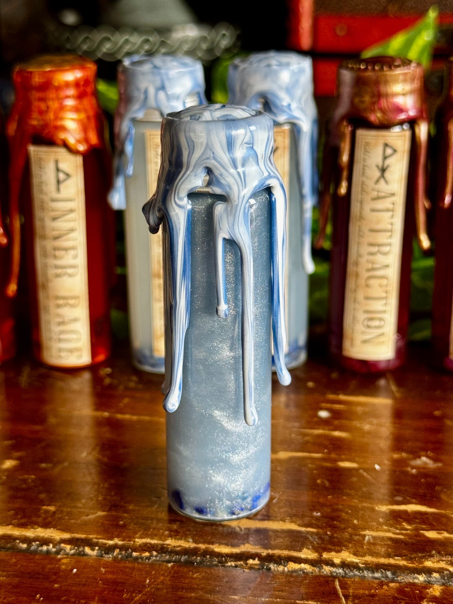 Pocket Spell Unveiled Potion | Lapis Lazuli Crystal | Witchcraft Altar Decor | Truth Ritual Jar