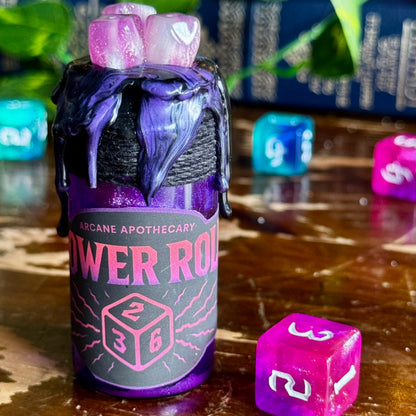 D6 Dice Roller Potion | Electric Fuchsia Power Roll | D&D TTRPG Dice Rolling Prop