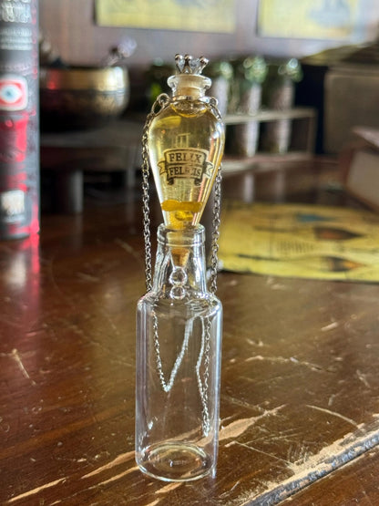 Felix Felicis Pendant | Wearable Golden Liquid Luck Potion Necklace | Vial Jewelry