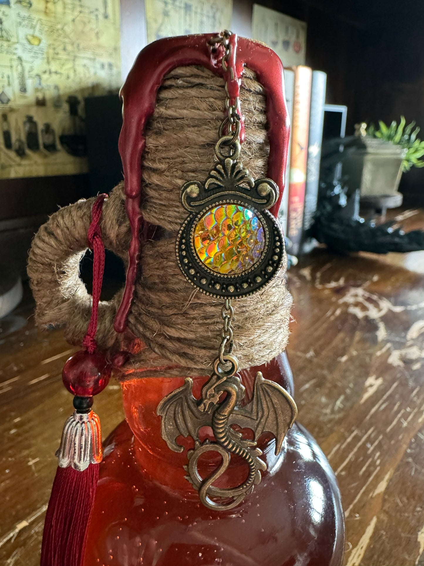 Dragon Blood Display Potion | Fantasy Shelf Decor | Interactive Color Change Elixir Bottle