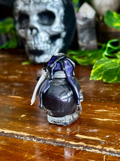 Tiny Draught of Living Death | Skull Potion Bottle | Gothic Fantasy Decor | Wizarding World Collectible