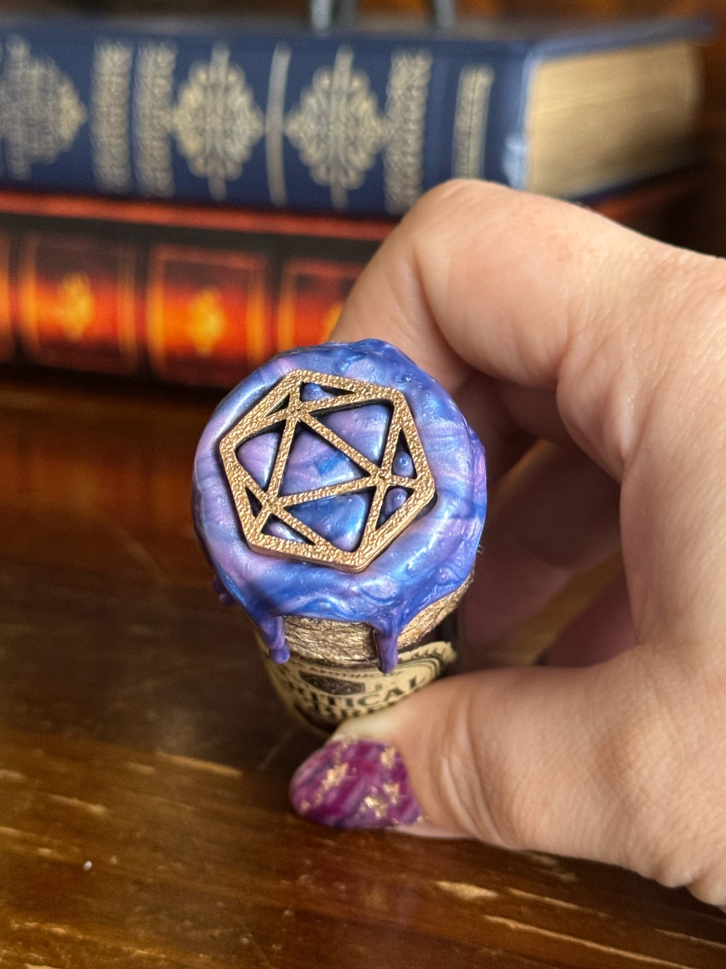 D20 Dice Roller Potion | Blue Critical Brew | D&D Die Rolling TTRPG Prop