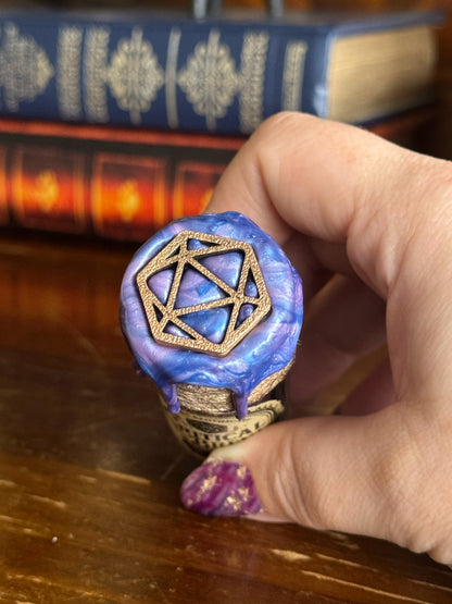 D20 Dice Roller Potion | Blue Critical Brew | D&D Die Rolling TTRPG Prop