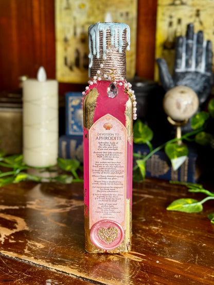 Goddess Decor | The Passion of Aphrodite Potion | Devotional Witch Altar Deity Display Bottle