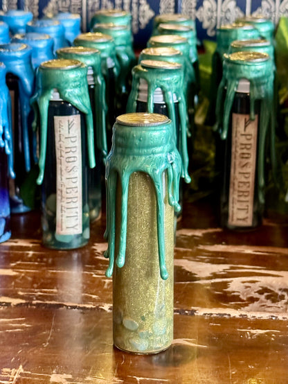 Pocket Spell Prosperity Potion | Green Aventurine Crystal | Witchcraft Altar Decor | Abundance Ritual Jar