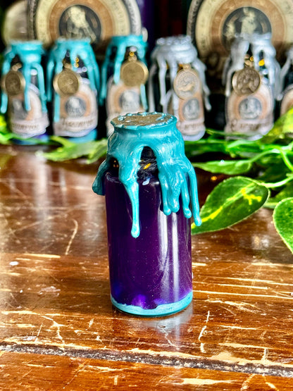 Mini Zodiac Aquarius Potion Collectible | Astrology Decor | Witchy Display Bottle