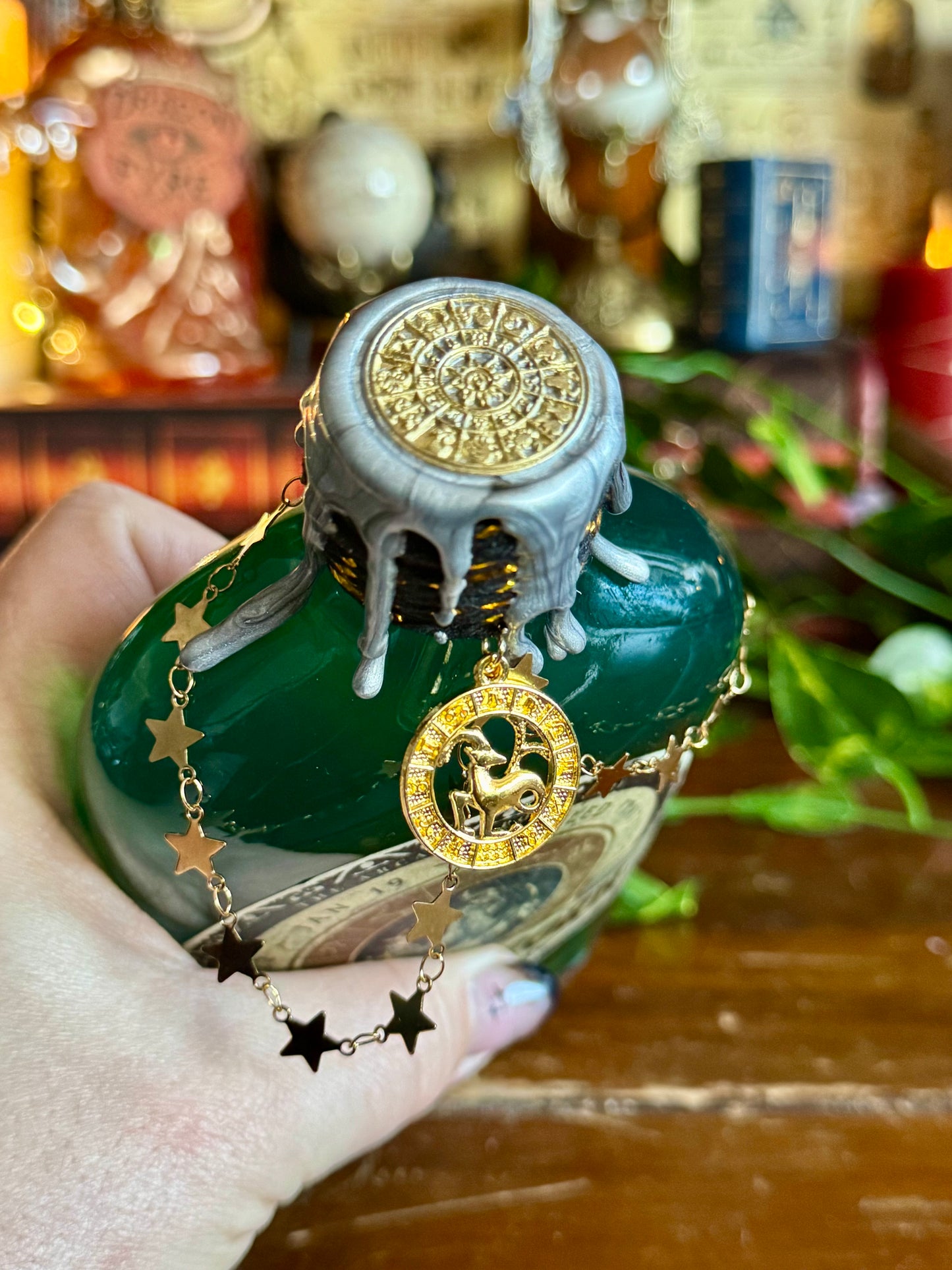 Zodiac Capricorn Potion Collectible | Astrology Decor | Witchy Display Bottle
