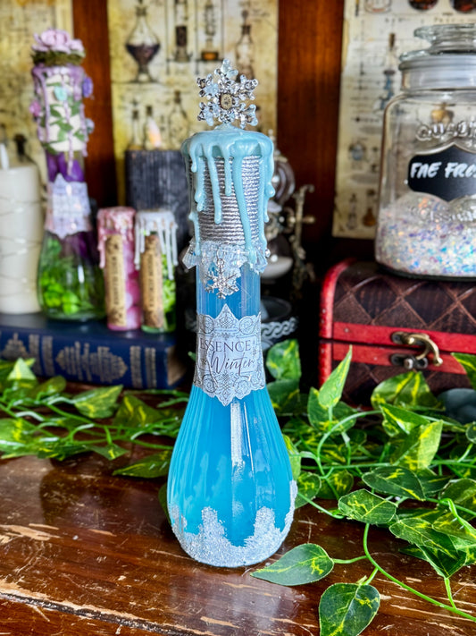 Essence of Winter | Seasonal Potion Bottle | Snowy Display Potion | Winter Decor