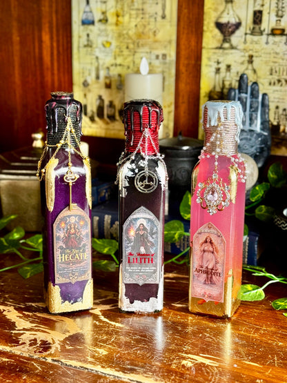 Goddess Decor | The Passion of Aphrodite Potion | Devotional Witch Altar Deity Display Bottle